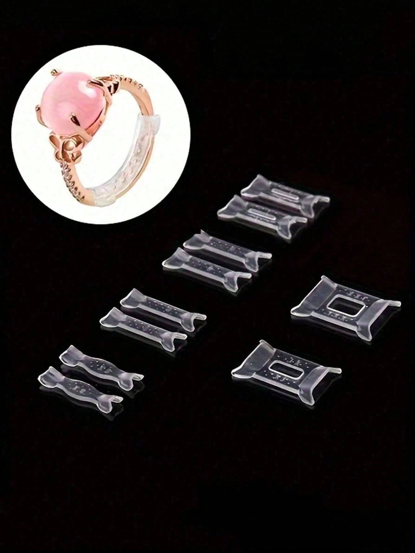 Resin Invisible Ring Sizer, Transparent Comfortable Ring Size Adjustment Tool, Suitable For Loose Rings, Multi-Size Universal Finger Ring Tightener, Protective Jewelry Adjuster, Ideal Accessory For Wo