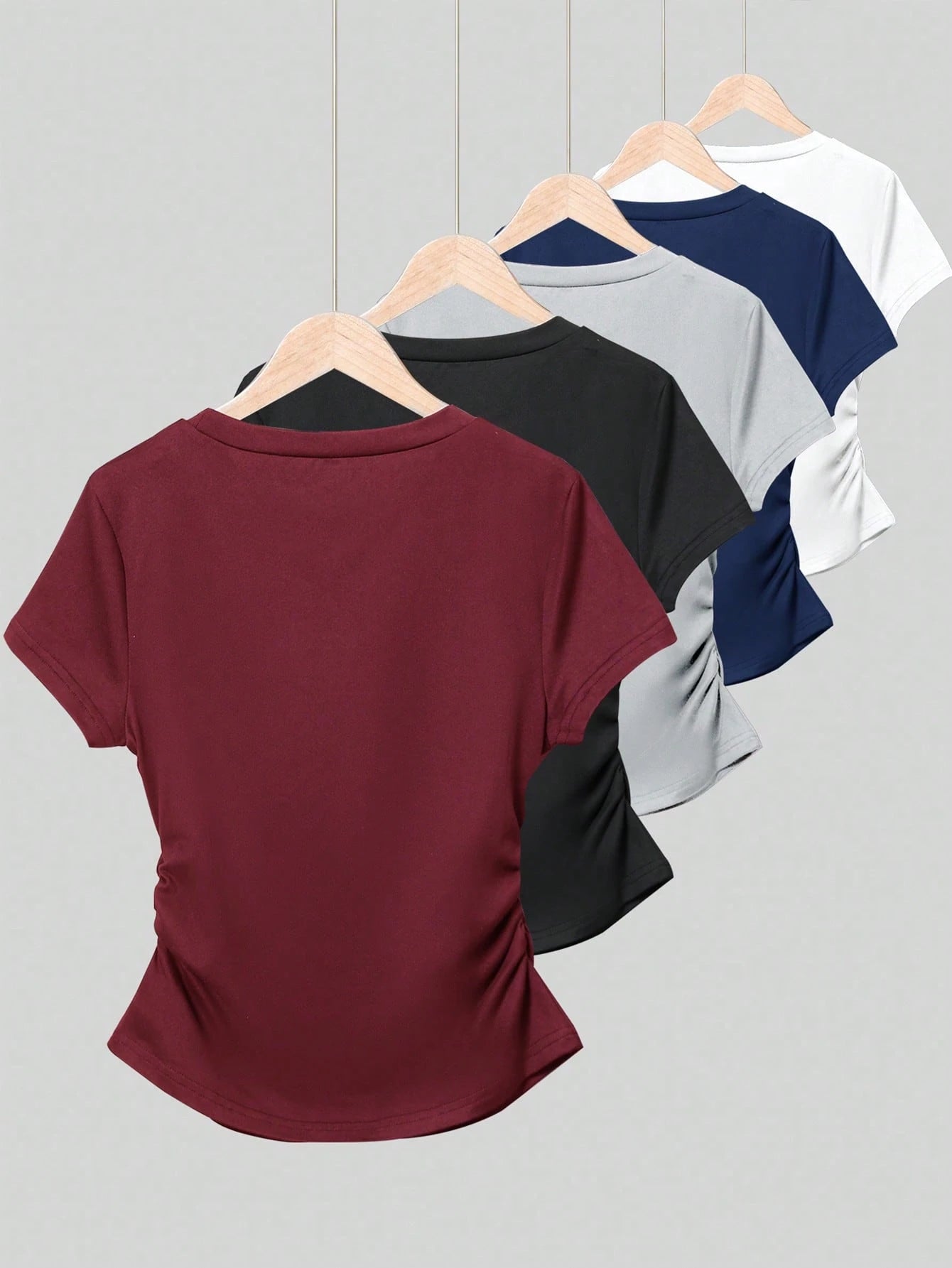 Resyla Women's Plus Size Short Sleeve T-Shirt, Graphic Design, Multi-Color Striped Print, Fashionable Versatile Elegant Style, Back To School, Teacher's Day, Women's Slim Fit T-Shirt