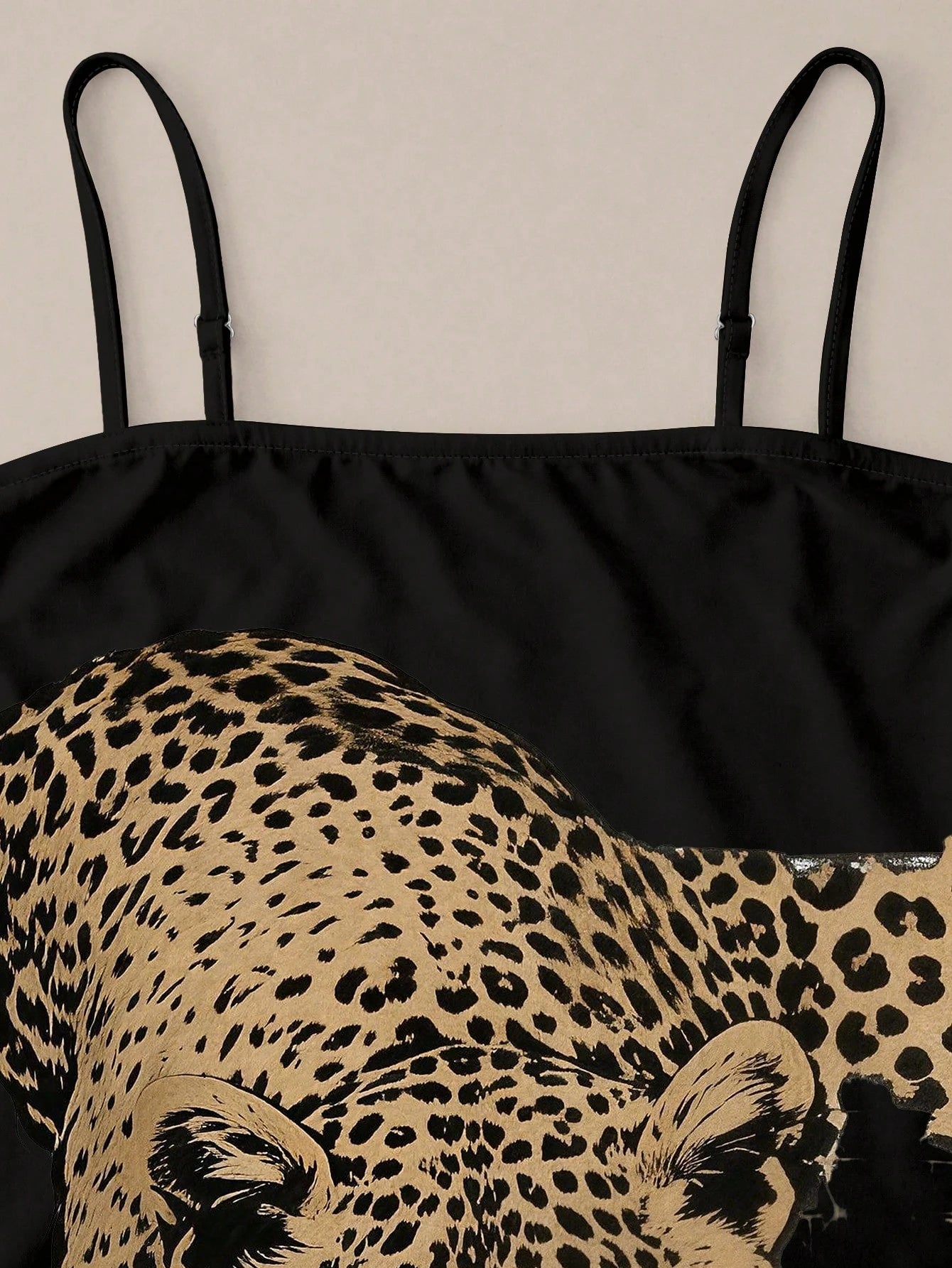 Resyla Women's Summer Fashion Leopard Print Spaghetti Strap Dress