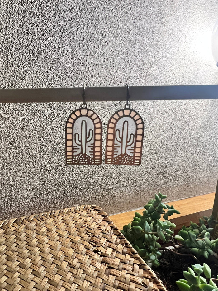 Saguro // Stained Glass Resin Earrings