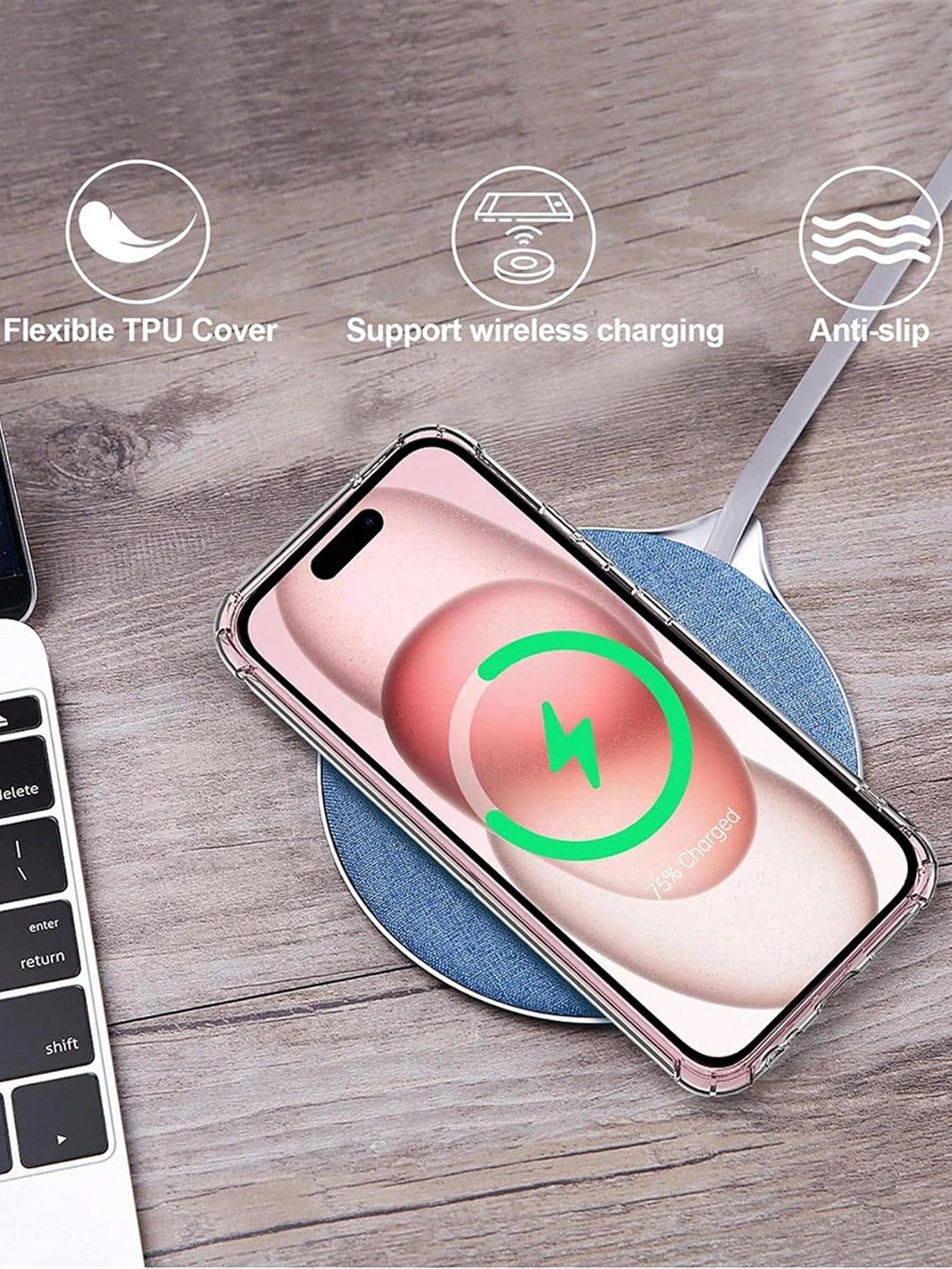 Screen Protection Silicone TPU Transparent Shockproof Phone Case With Reinforced Corner Airbags Solid Color Material Compatible With IPhone Galaxy And Other Models TPU Protective Back Cover Waterproof