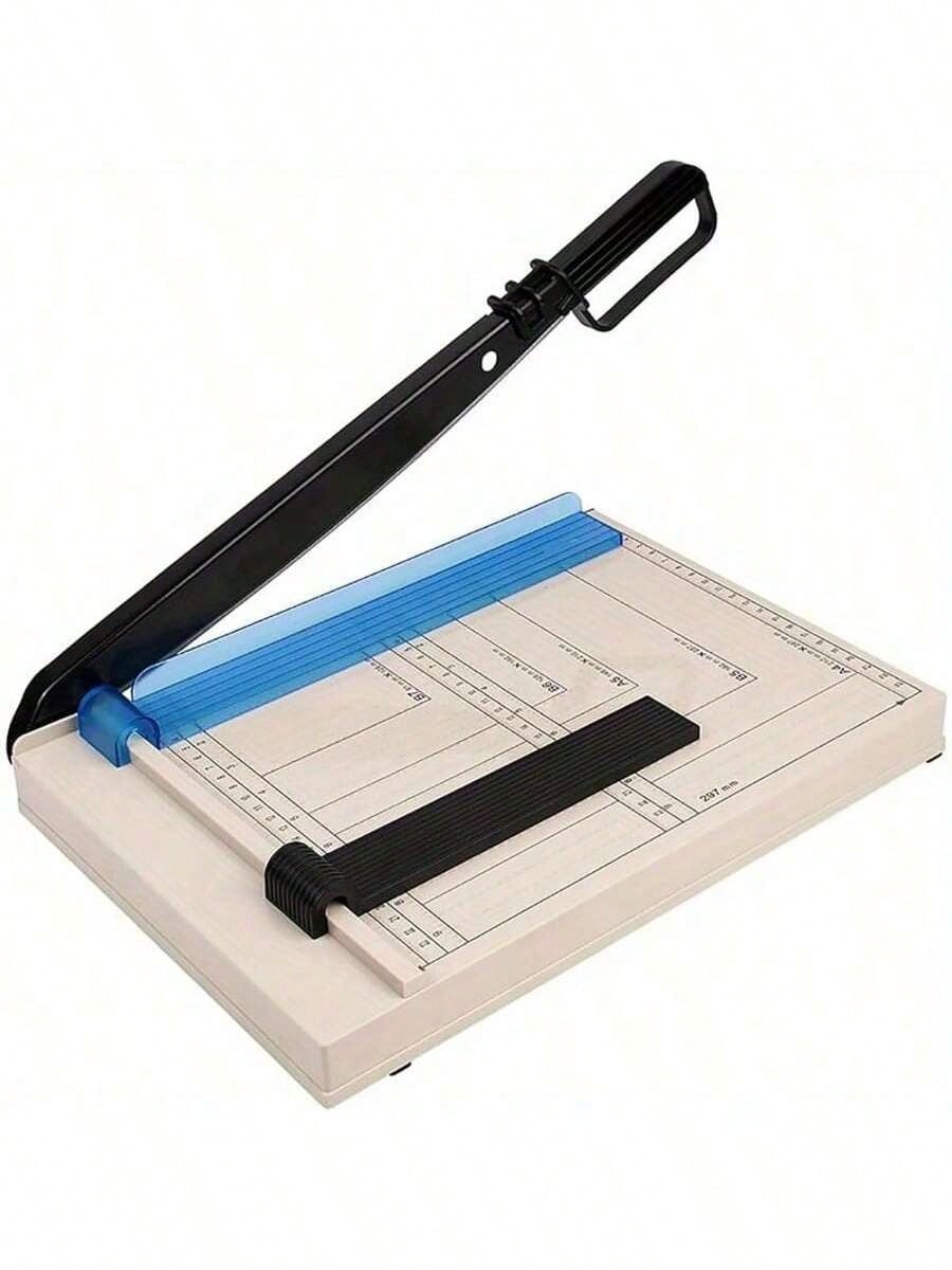 Senmeo 1pc A4 Guillotine Cutter Paper, Paper Slicer With Safety Guard And Blade Lock, Lightweight, Portable, 12 Sheet Easy-To-Use, Cutting PVC, Iron Sheet, Leather, Photos, Nonwovens, For Home & Offic