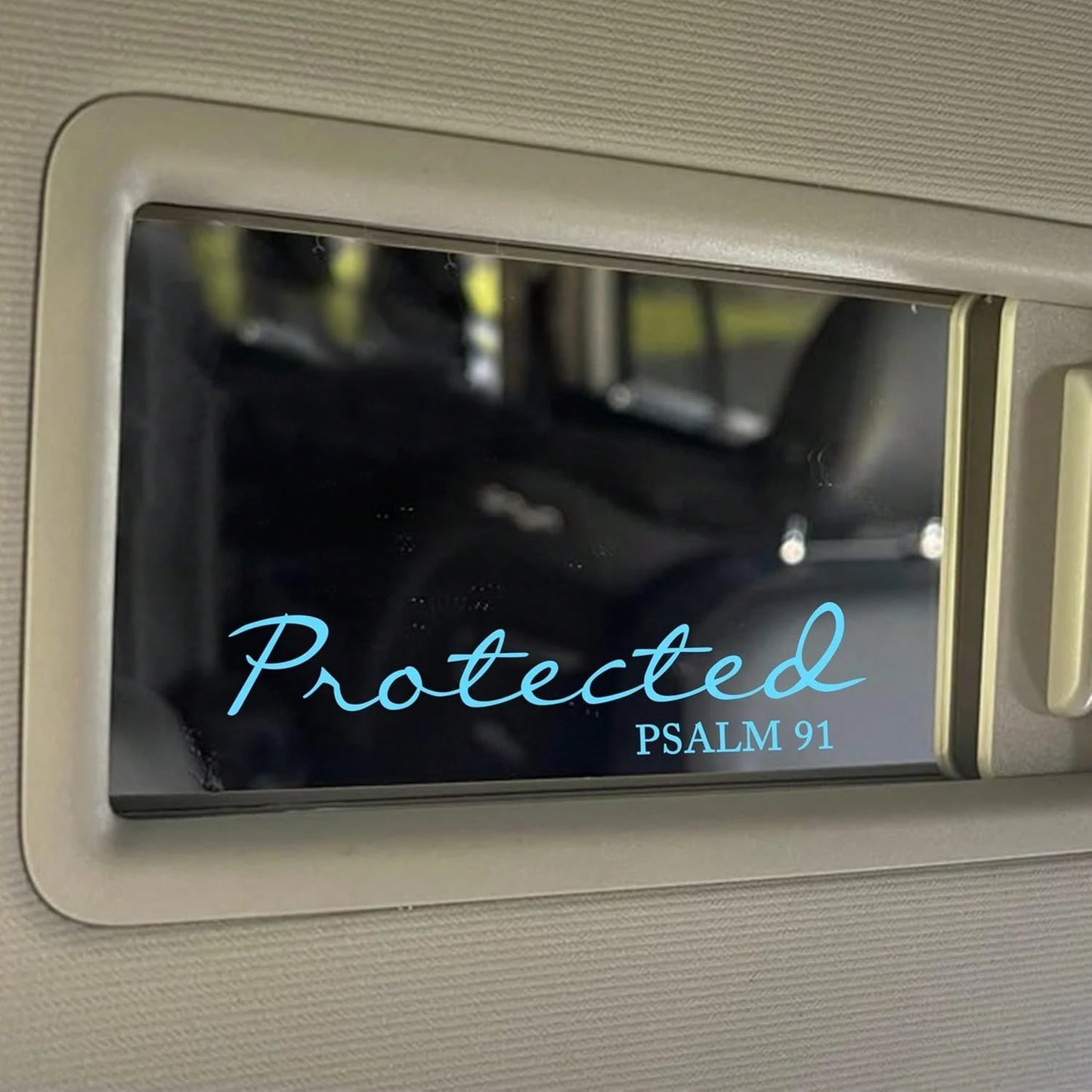 Set 2Pcs Protected Bible Rearview Mirror Decal Bible Verse Christian Jesus Car Decals Water Bottle Window Sticker Vinyl Waterproof 3x0,7 Inches Decal New Car Accessories Gift For Mom Dad Friend