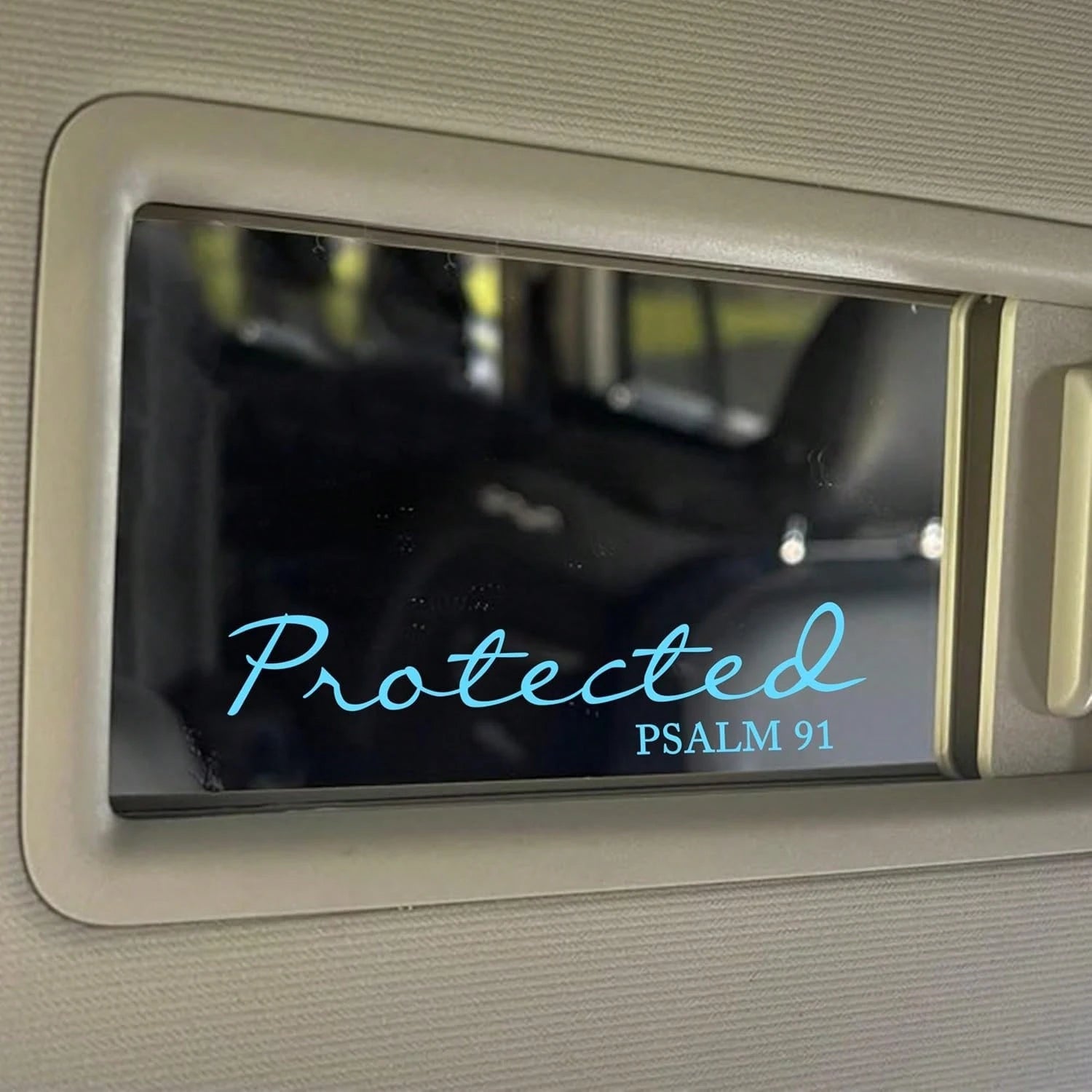 Set 2Pcs Protected Bible Rearview Mirror Decal Bible Verse Christian Jesus Car Decals Water Bottle Window Sticker Vinyl Waterproof 3x0,7 Inches Decal New Car Accessories Gift For Mom Dad Friend