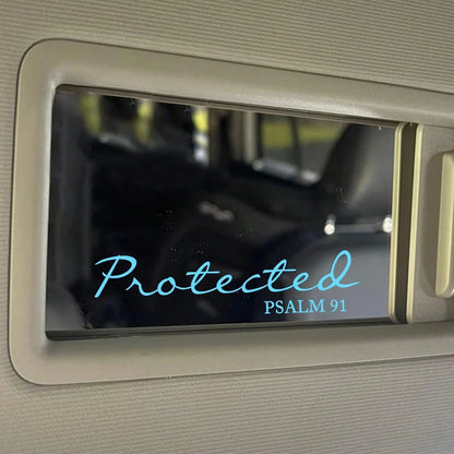 Set 2Pcs Protected Bible Rearview Mirror Decal Bible Verse Christian Jesus Car Decals Water Bottle Window Sticker Vinyl Waterproof 3x0,7 Inches Decal New Car Accessories Gift For Mom Dad Friend