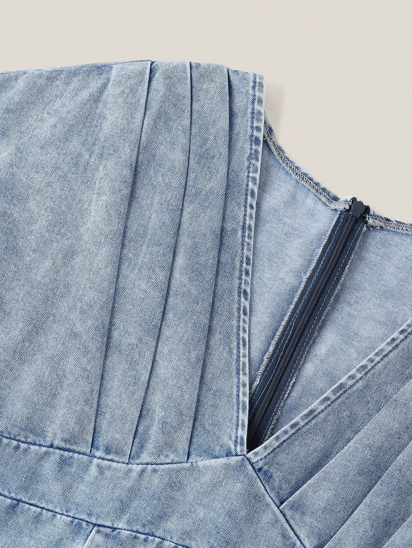 SHEIN MOD Women's Light Blue Denim Dress,Summer Casual Washed Pleated Waist V-Neck Short Sleeve Elegant Party Christmas Holiday Occasion Dresses For Women