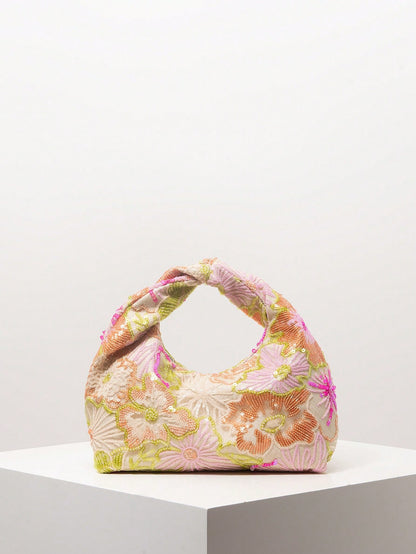 Shiny Colorful Sequin Pleated Handbag, Floral Bag, Sequin Bag, Prom Bag, Bridal Party, Prom Accessories, Elegant Bag For Women