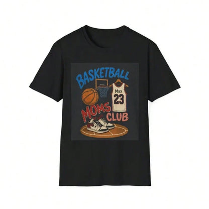Shirt.Basketball Moms Club Retro Graphic Tee, Vintage Court Sports Mom Shirt