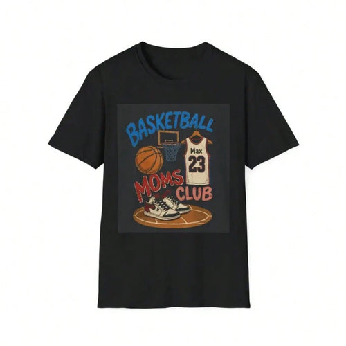 Shirt.Basketball Moms Club Retro Graphic Tee, Vintage Court Sports Mom Shirt