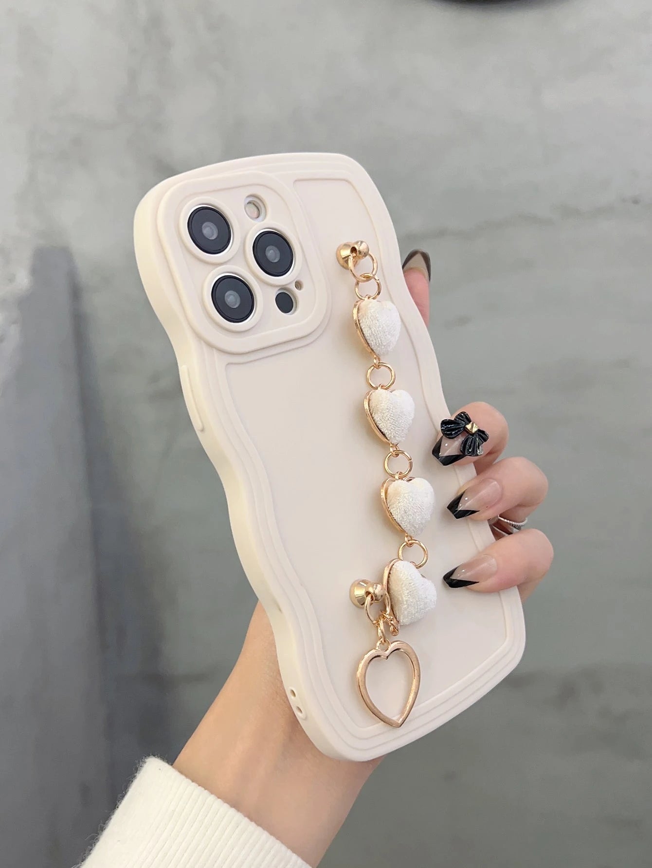 Shockproof Heart Element Wave Bracelet & Heart Apple Phone Case Compatible With IPhone 11, 12, 13, 14, 12 Pro Max, 13 Pro Max, 15, 15 Pro, 15 Plus, 15 Pro Max, 16, 16 Pro, 16 Plus, 16 Pro Max, 17, 17