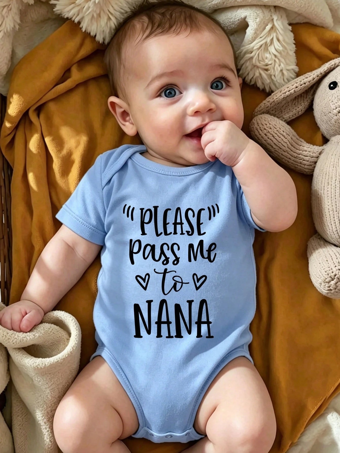 Short Sleeve Baby Bodysuit With 'Baby' Slogan Graphic, Suitable For Baby Boys And Girls