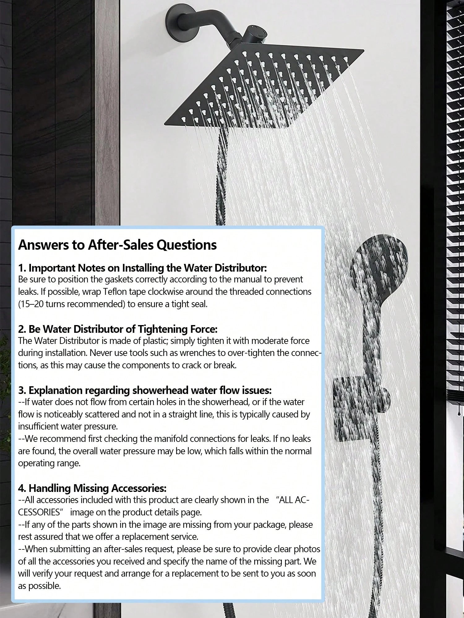 Shower Head Combo,8/10/12" Rain Square Shower Head With 9 Inch Adjustable Extension Arm And 3 Settings Handheld Spray,150cm Long Hose,Wall-Mounted,Adjustable Height, Home Bathroom Decor,Shower Acce