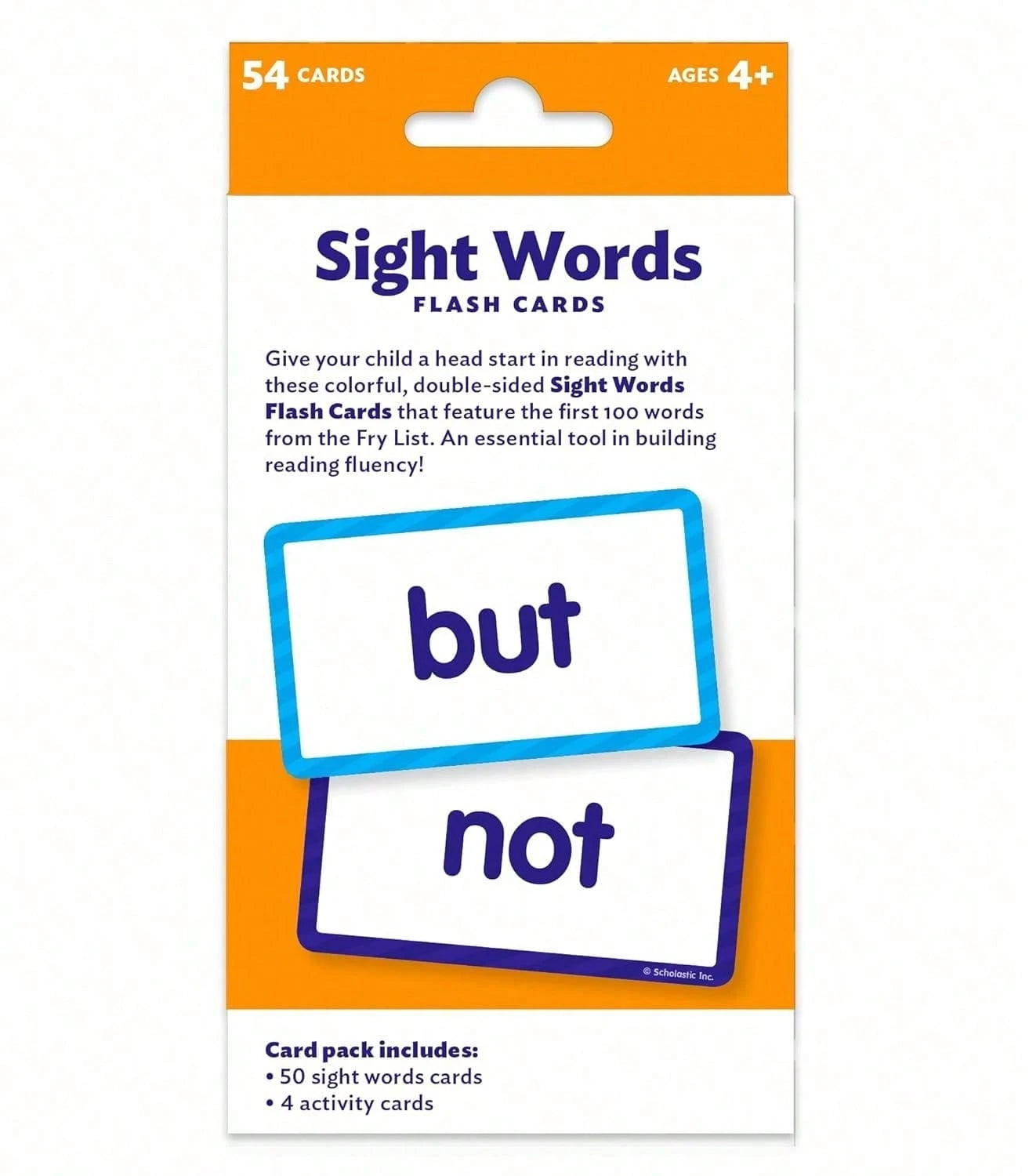 Sight Word Flash Cards Kids, 54 Double-Sided English Vocabulary Cards, Phonics Reading Practice, Preschool Learning, Montessori Homeschool Supplies