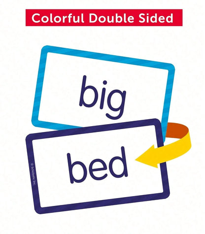 Sight Word Flash Cards Kids, 54 Double-Sided English Vocabulary Cards, Phonics Reading Practice, Preschool Learning, Montessori Homeschool Supplies
