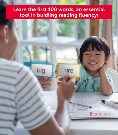Sight Word Flash Cards Kids, 54 Double-Sided English Vocabulary Cards, Phonics Reading Practice, Preschool Learning, Montessori Homeschool Supplies