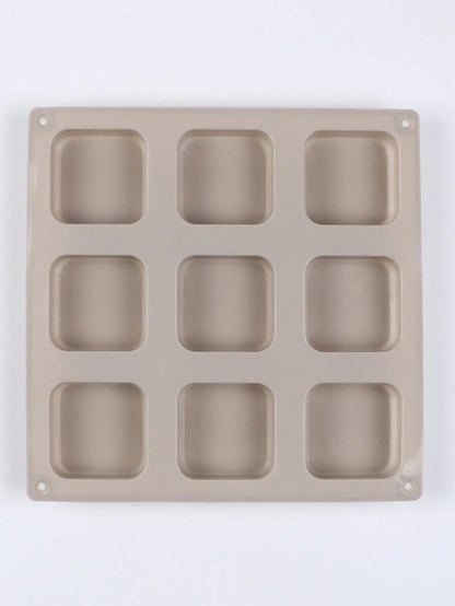 SikeSike 1pc Square Cornered Rectangular Silicone Soap Mold- 9 Cavities- Square Silicone Mold, Plaster Mold, Silicone Mold