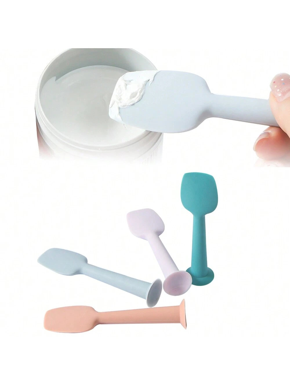 Silicone Diaper Cream Spatula With Suction Cup, Baby Bottom Cream Applicator, Silicone Face Mask Spatula
