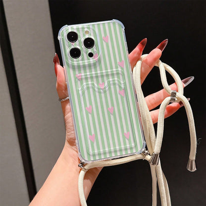 Silicone Wallet Card Pocket Transparent Card Slot Phone Case, Compatible With Iphone, Galaxy, Honor, And Other Models, Transparent Wallet-Style Silicone Back Cover, Shock-Proof, Waterproof, Anti-Fall