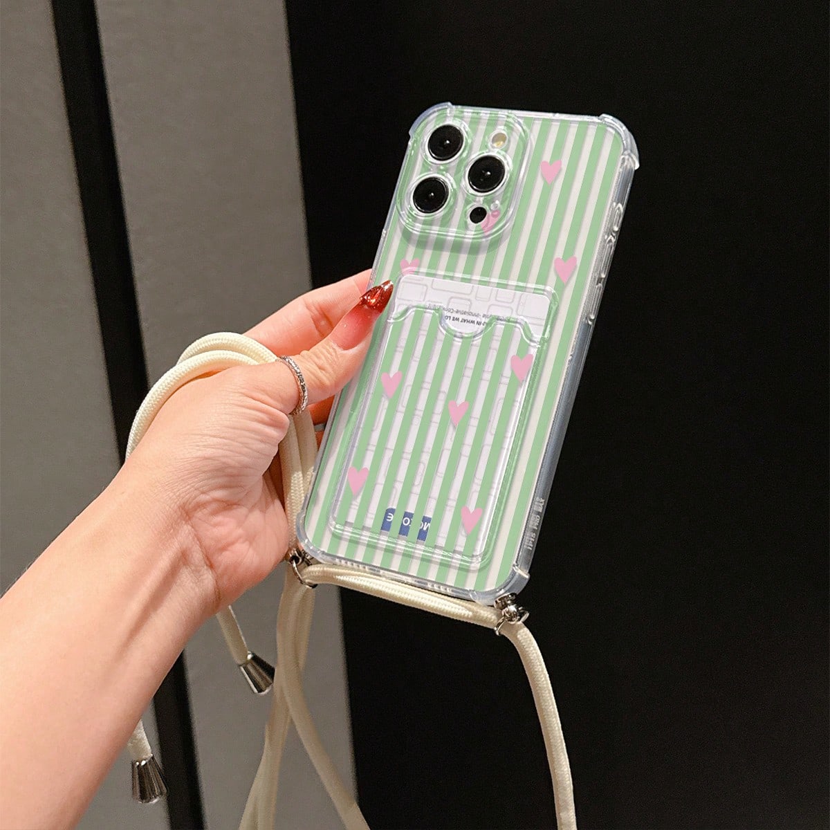 Silicone Wallet Card Pocket Transparent Card Slot Phone Case, Compatible With Iphone, Galaxy, Honor, And Other Models, Transparent Wallet-Style Silicone Back Cover, Shock-Proof, Waterproof, Anti-Fall