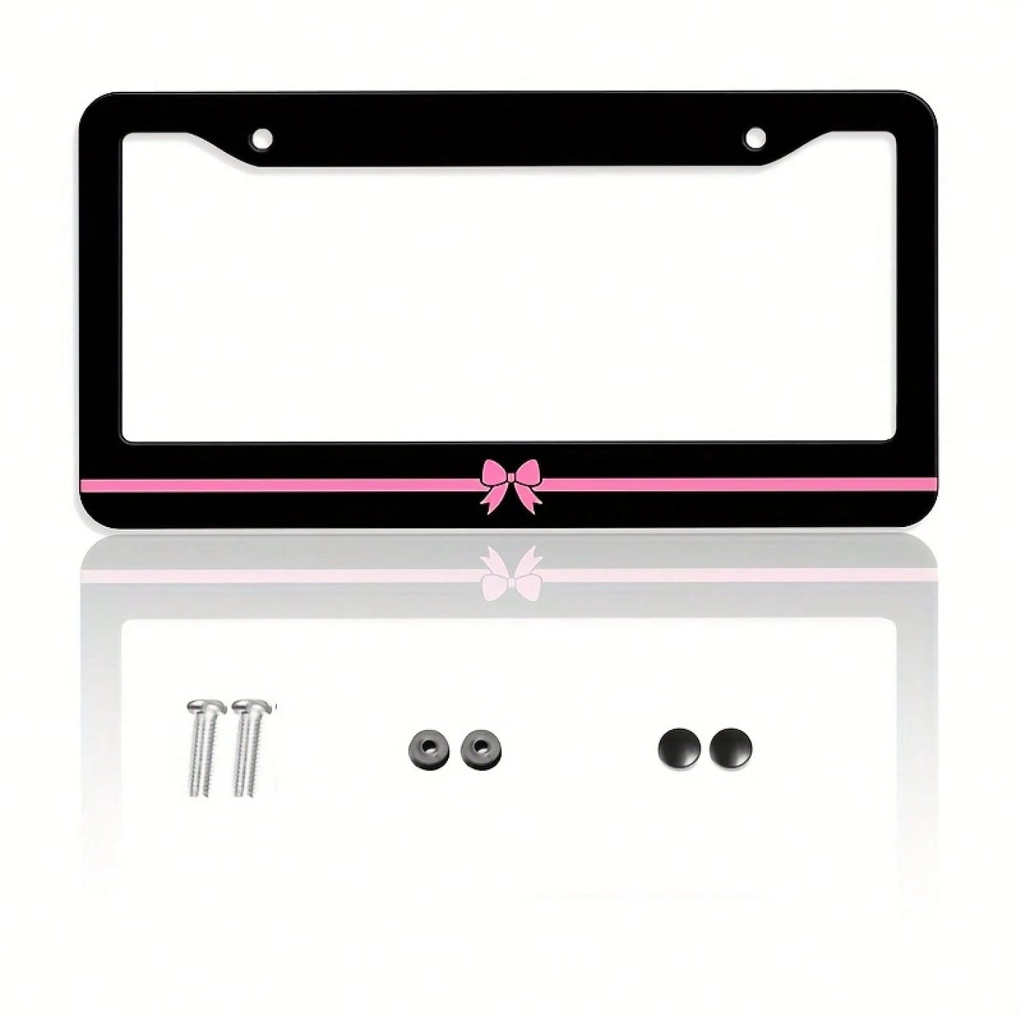 Single Piece, Car License Plate Frame, Aluminum Metal Car License Plate Holder, Suitable For The United States And Canada, Birthday Gift, Holiday Gift, Unisex Decorative Car Accessory, 6.3X 12.2inch