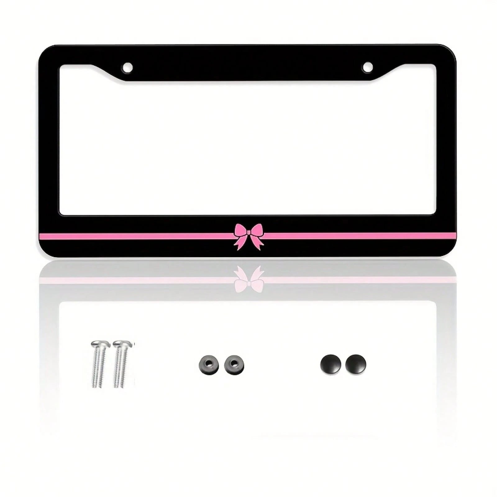 Single Piece, Car License Plate Frame, Aluminum Metal Car License Plate Holder, Suitable For The United States And Canada, Birthday Gift, Holiday Gift, Unisex Decorative Car Accessory, 6.3X 12.2inch