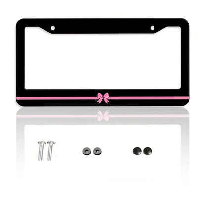 Single Piece, Car License Plate Frame, Aluminum Metal Car License Plate Holder, Suitable For The United States And Canada, Birthday Gift, Holiday Gift, Unisex Decorative Car Accessory, 6.3X 12.2inch