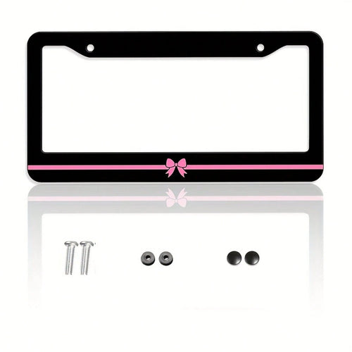 Single Piece, Car License Plate Frame, Aluminum Metal Car License Plate Holder, Suitable For The United States And Canada, Birthday Gift, Holiday Gift, Unisex Decorative Car Accessory, 6.3X 12.2inch