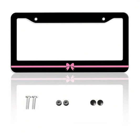 Single Piece, Car License Plate Frame, Aluminum Metal Car License Plate Holder, Suitable For The United States And Canada, Birthday Gift, Holiday Gift, Unisex Decorative Car Accessory, 6.3X 12.2inch