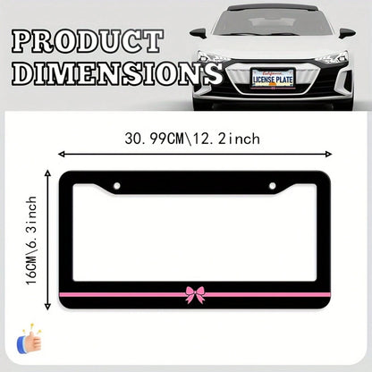 Single Piece, Car License Plate Frame, Aluminum Metal Car License Plate Holder, Suitable For The United States And Canada, Birthday Gift, Holiday Gift, Unisex Decorative Car Accessory, 6.3X 12.2inch