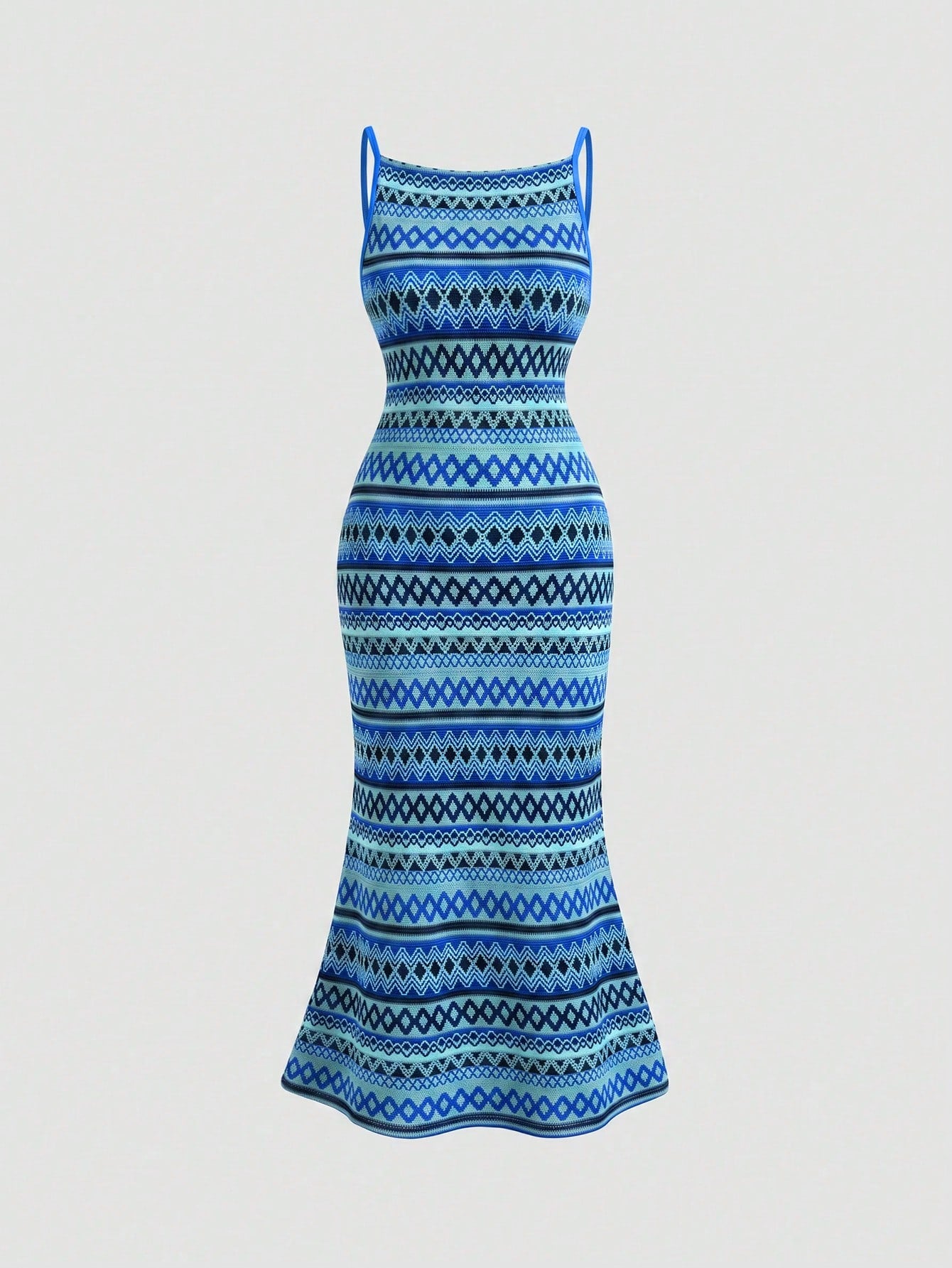 Skyraze Women's Sleeveless Dress With Geometric Color Block Pattern, Summer