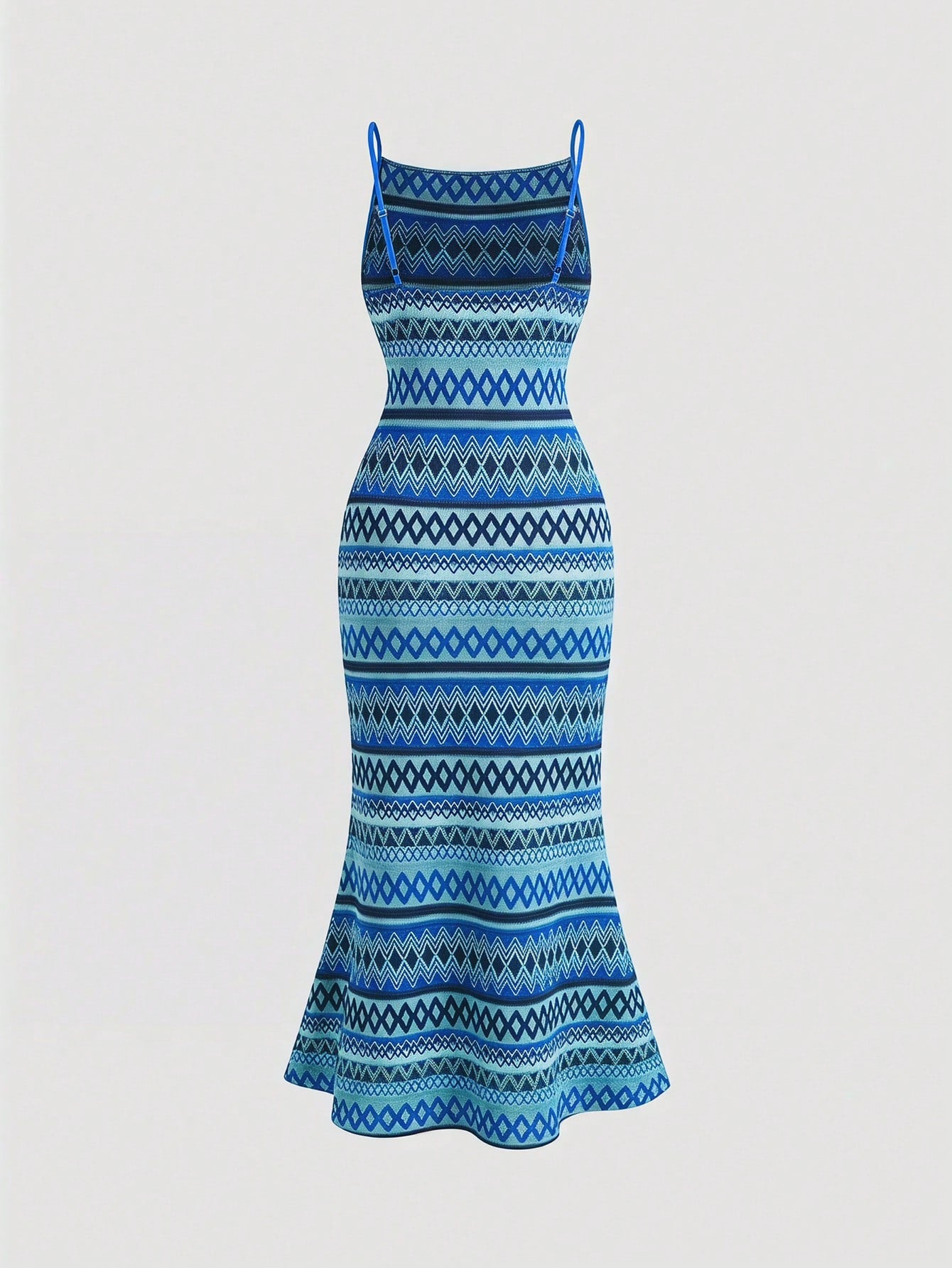 Skyraze Women's Sleeveless Dress With Geometric Color Block Pattern, Summer