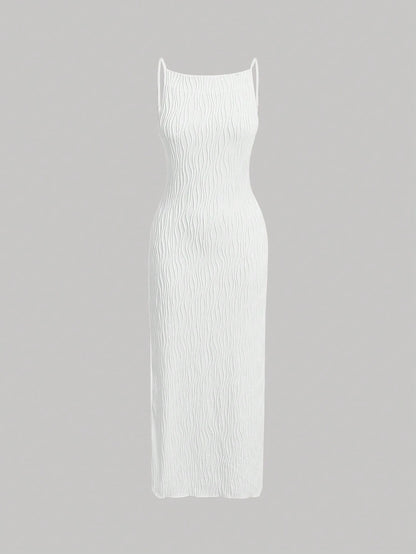 Skyraze Women's Sleeveless Dress With Geometric Color Block Pattern, Summer