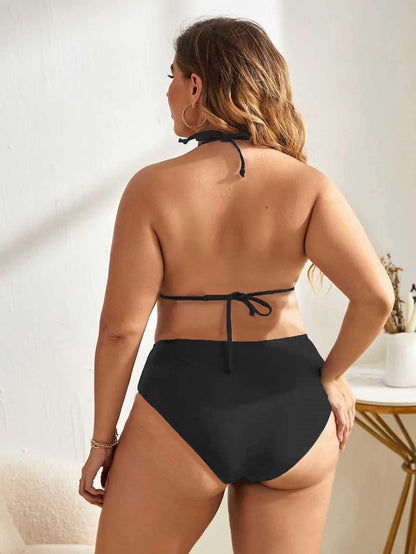 Slaydiva 2026 New Summer New Year Party Beach Vacation Western Plus Size Two-Piece Swimsuit Light Blue