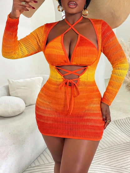 Slaydiva Sexy Party Special Mesh Fabric Plus Size Tank Bikini