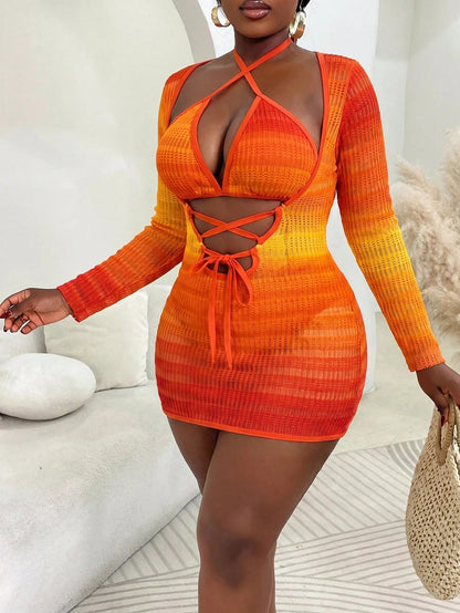 Slaydiva Sexy Party Special Mesh Fabric Plus Size Tank Bikini