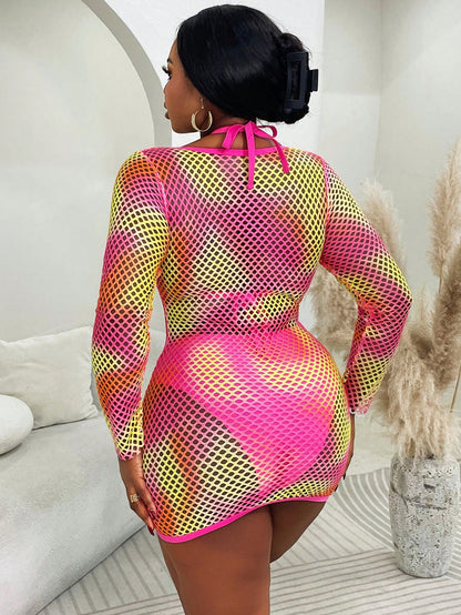 Slaydiva Sexy Party Special Mesh Fabric Plus Size Tank Bikini