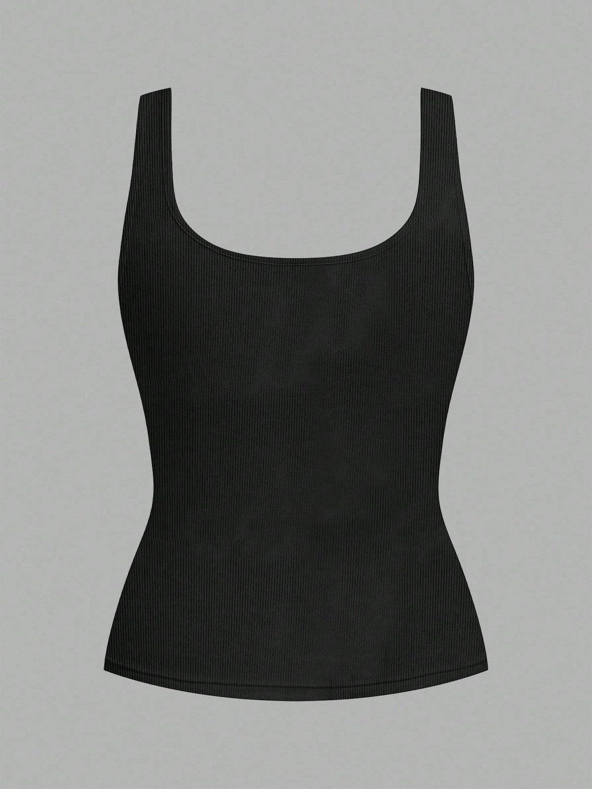 Slaydiva Women's 2pcs Set Cotton Tank Top, Black And White Summer Basic Everyday Ruched Waist Fitted Ribbed Vest Top, Y2k Streetwear