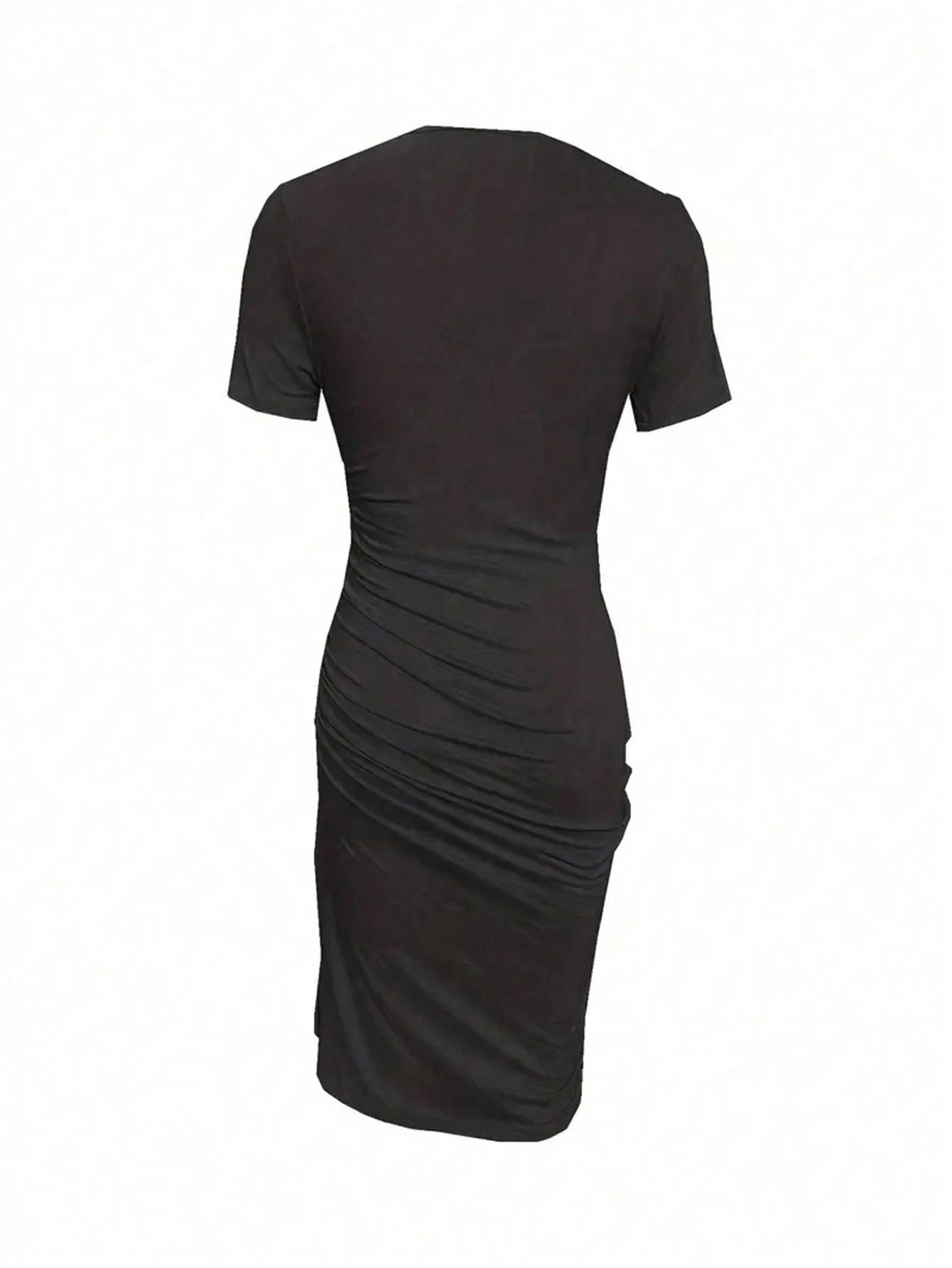 Slayr Women's Sexy Hollow Out Short Sleeve Side Slit Dress