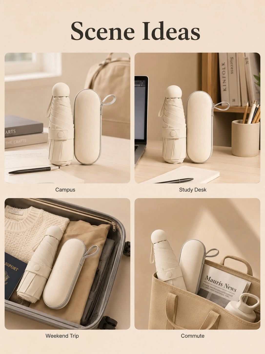 Small Folding Umbrella, Mini Pocket Waterproof Portable Travel Umbrella, Sun Umbrella, Women's Sun Protection Anti-UV Umbrella, 2-In-1 Mini 6-Fold Ultra-Light Portable Umbrella, Mini Travel Umbrella