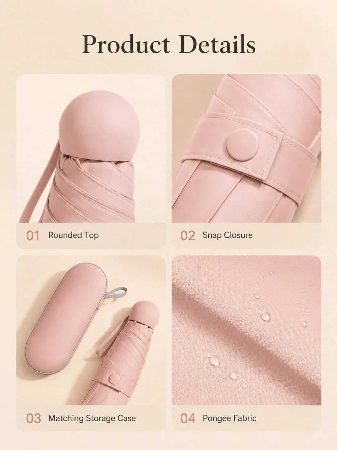 Small Folding Umbrella, Mini Pocket Waterproof Portable Travel Umbrella, Sun Umbrella, Women's Sun Protection Anti-UV Umbrella, 2-In-1 Mini 6-Fold Ultra-Light Portable Umbrella, Mini Travel Umbrella