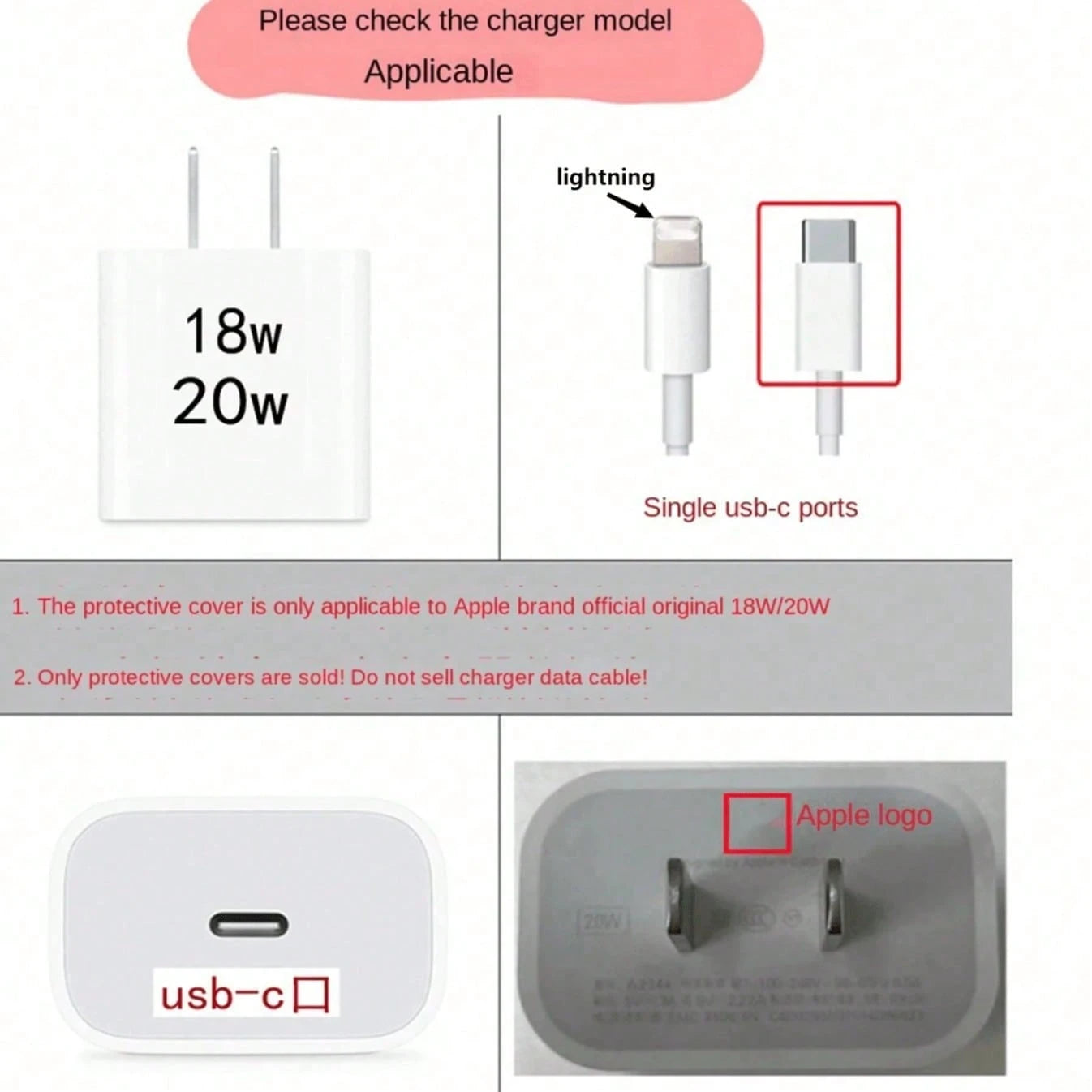 Small Light Pink/Black Bow/Gold Bow/Cherry And White Pearl Design Phone Charger Set 20W/18W, Charging Cable Protector, Charging Head Protective Case, Suitable Compatible With Apple 13/16/15/14 Charger