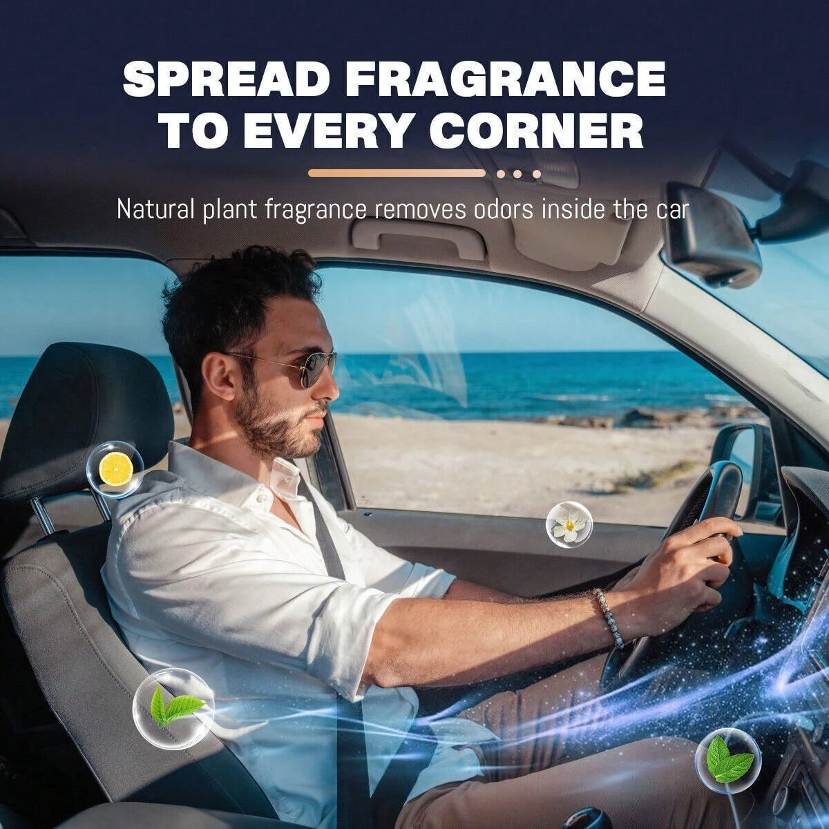 Smart Car Air Freshener Diffuser Car Vent Perfume Aroma With 30ml Essential Oil