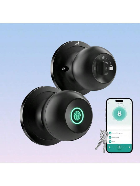 Smart Door Knob, Fingerprint Door Lock, Smart Lock Biometric Door Lock Fingerprint Door Knob With Tuya App Control, Suitable For Bedroom,Cloakroom,Apartments Offices,Hotels