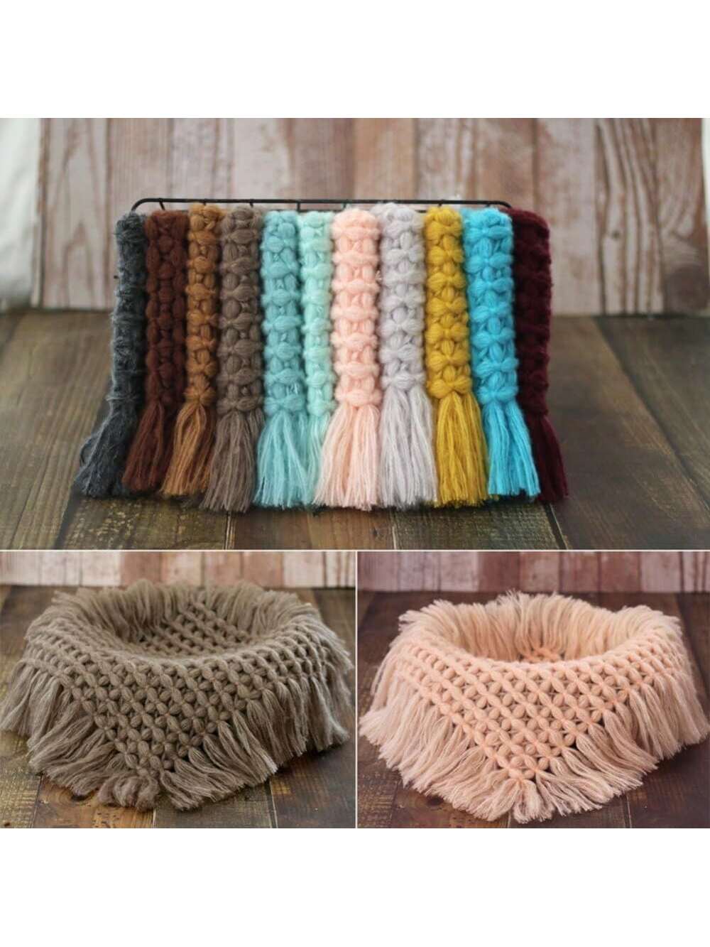 Soft Baby Photography Blanket, Suitable For Baskets, Newborn Photography Props Filler, Posing Prop, Background Blanket, Baby Shower Party Home Decor Gift, Easter Gift For Baby Shower, Suitable For Bab