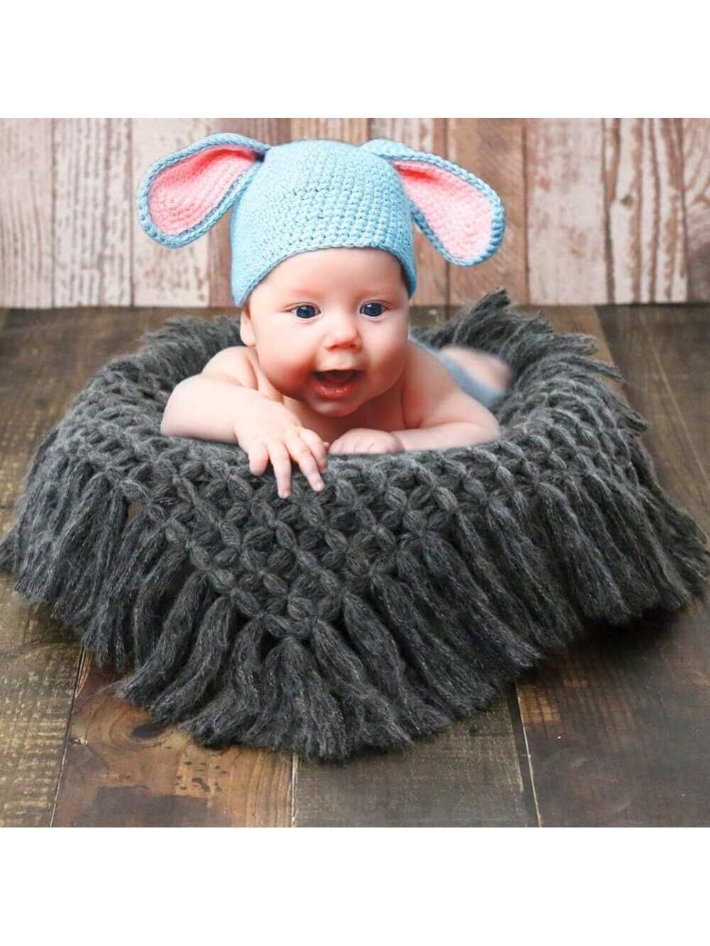 Soft Baby Photography Blanket, Suitable For Baskets, Newborn Photography Props Filler, Posing Prop, Background Blanket, Baby Shower Party Home Decor Gift, Easter Gift For Baby Shower, Suitable For Bab