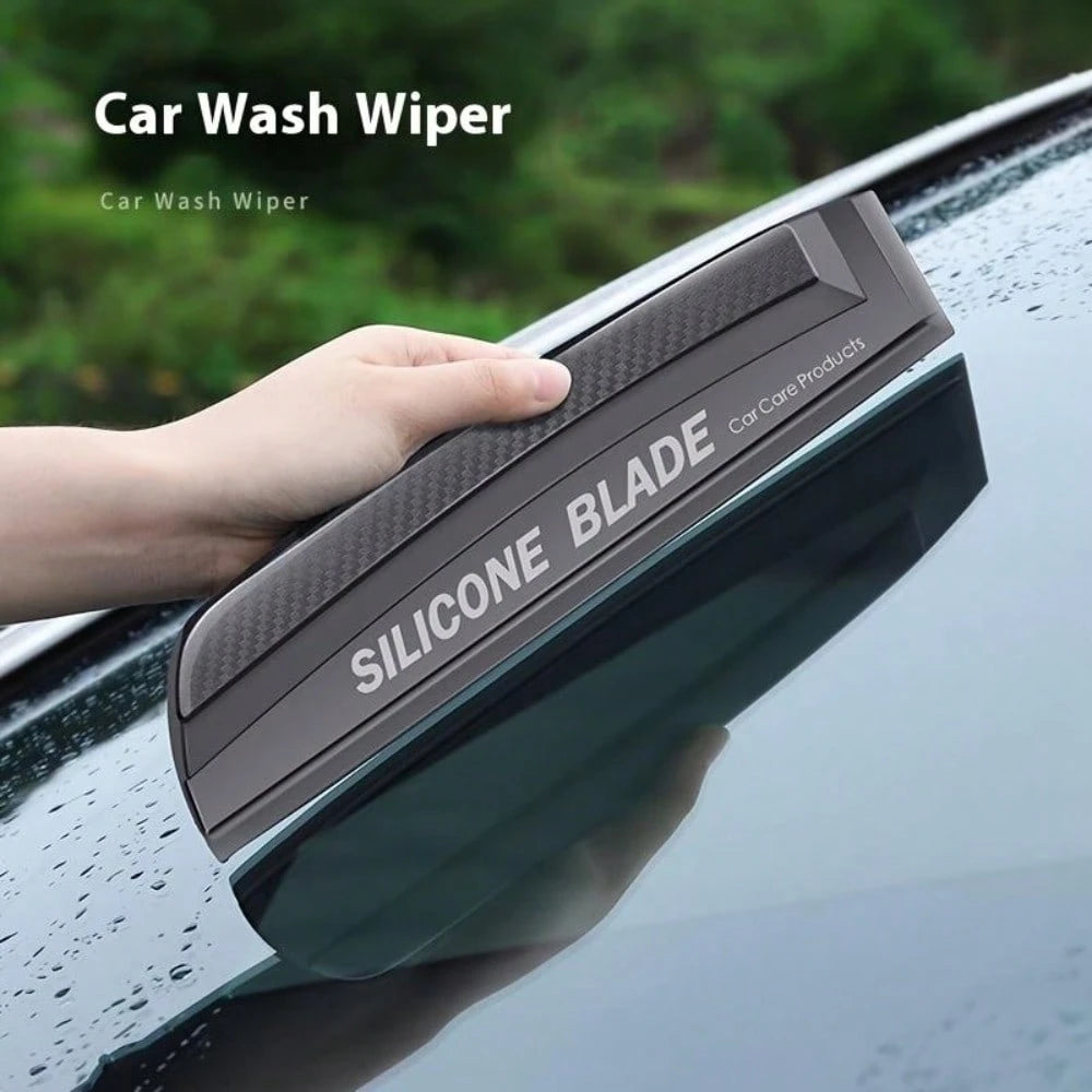 Soft Silicone Car Window Wiper Blade| Scratch-Free Water Stain Remover With Streak-Free Shine, Multi-Surface Cleaner For Cars, Shower Doors, Mirrors & Home Use, Windshield Cleaner, Mirror Cleaning To