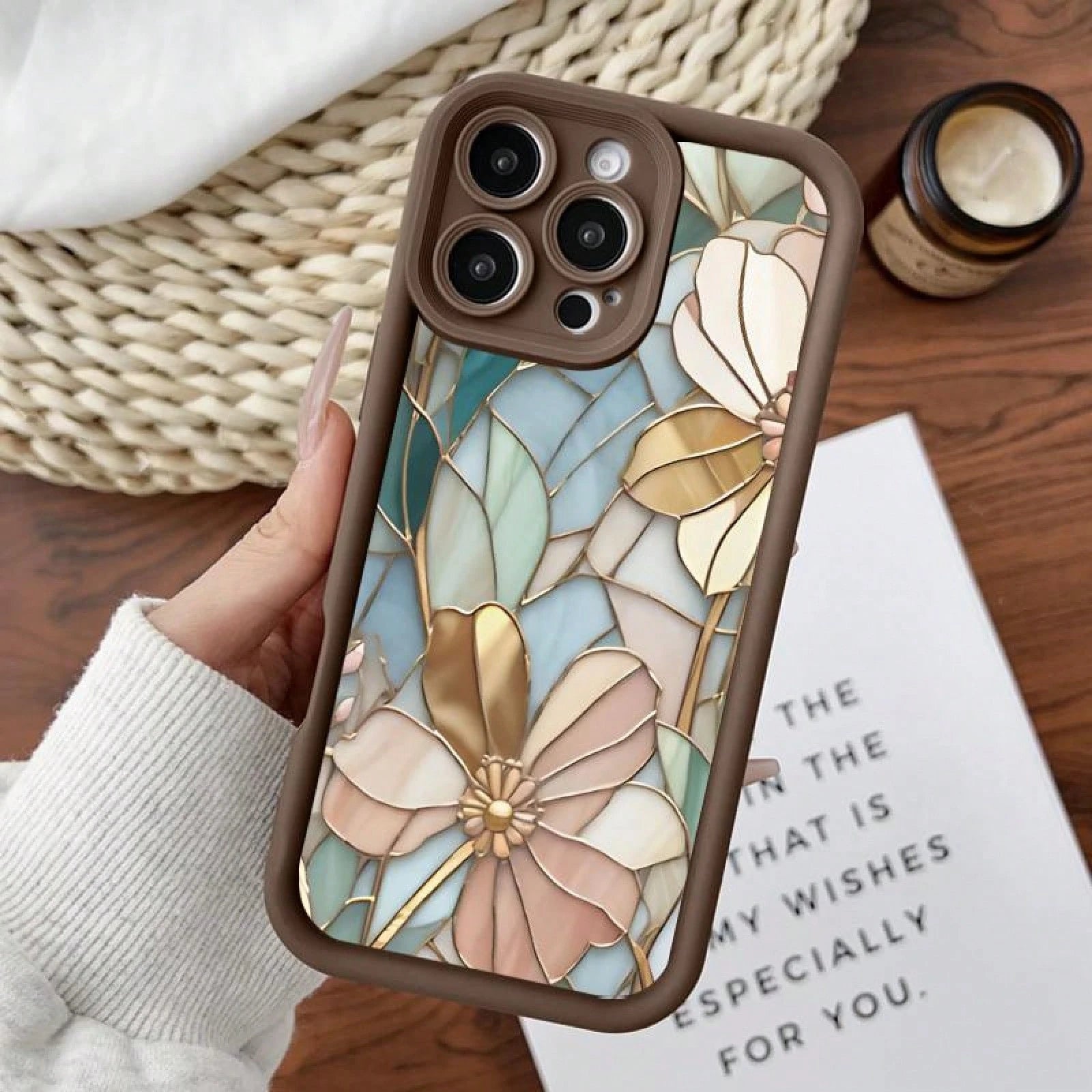 Softcase For IPhone11/12/13/14/15/16/Promax/X/Xs/Xr/Xsmax CasePremium Vintage Flowers Anti-Fall Shockproof Protective Slim Cover