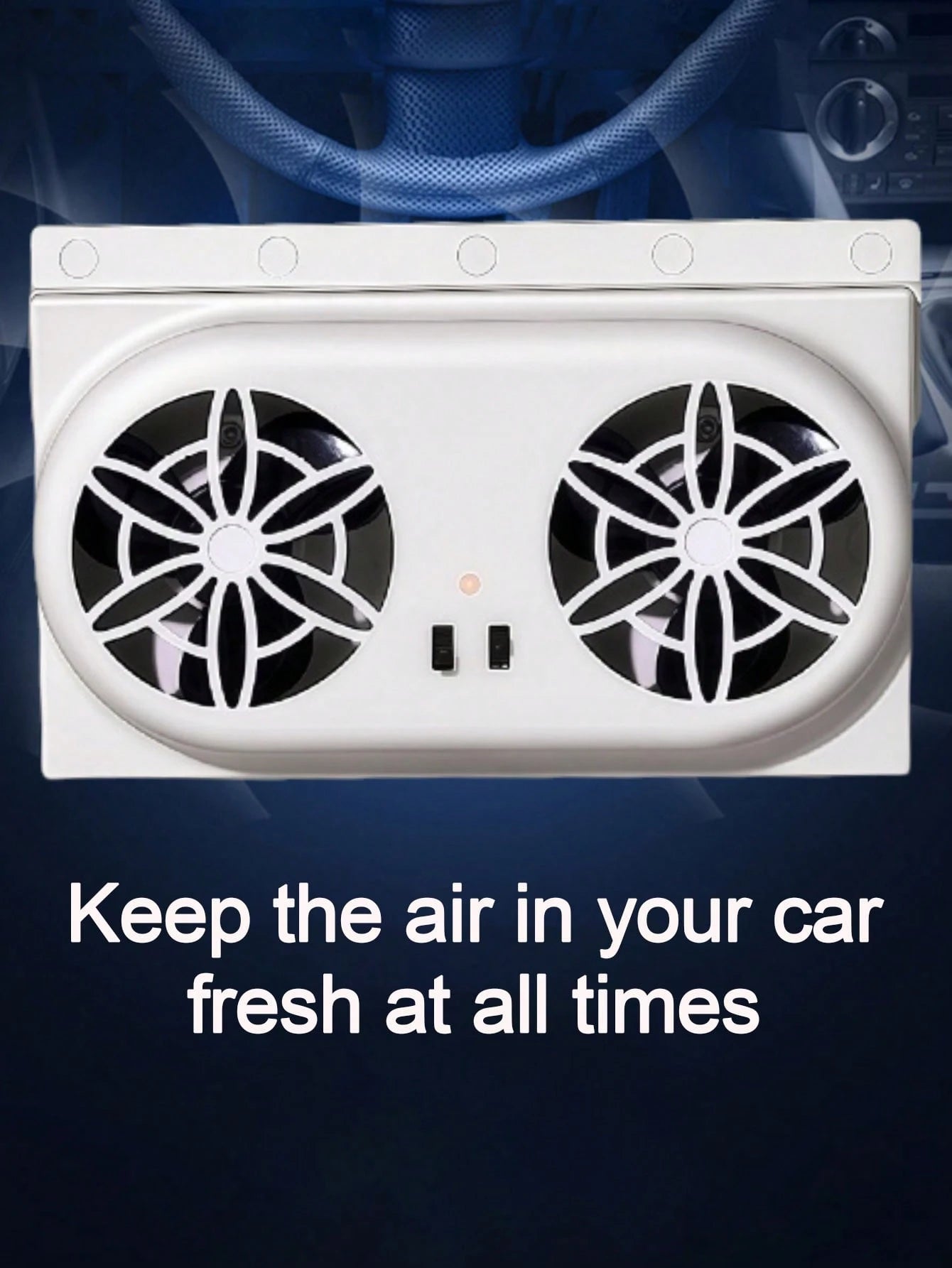 Solar Powered Car Exhaust Fan, Cooling Ventilator, Dual-Head Window Air Conditioner Cooler, Portable Car Air Circulation Fan, For Summer Cooling