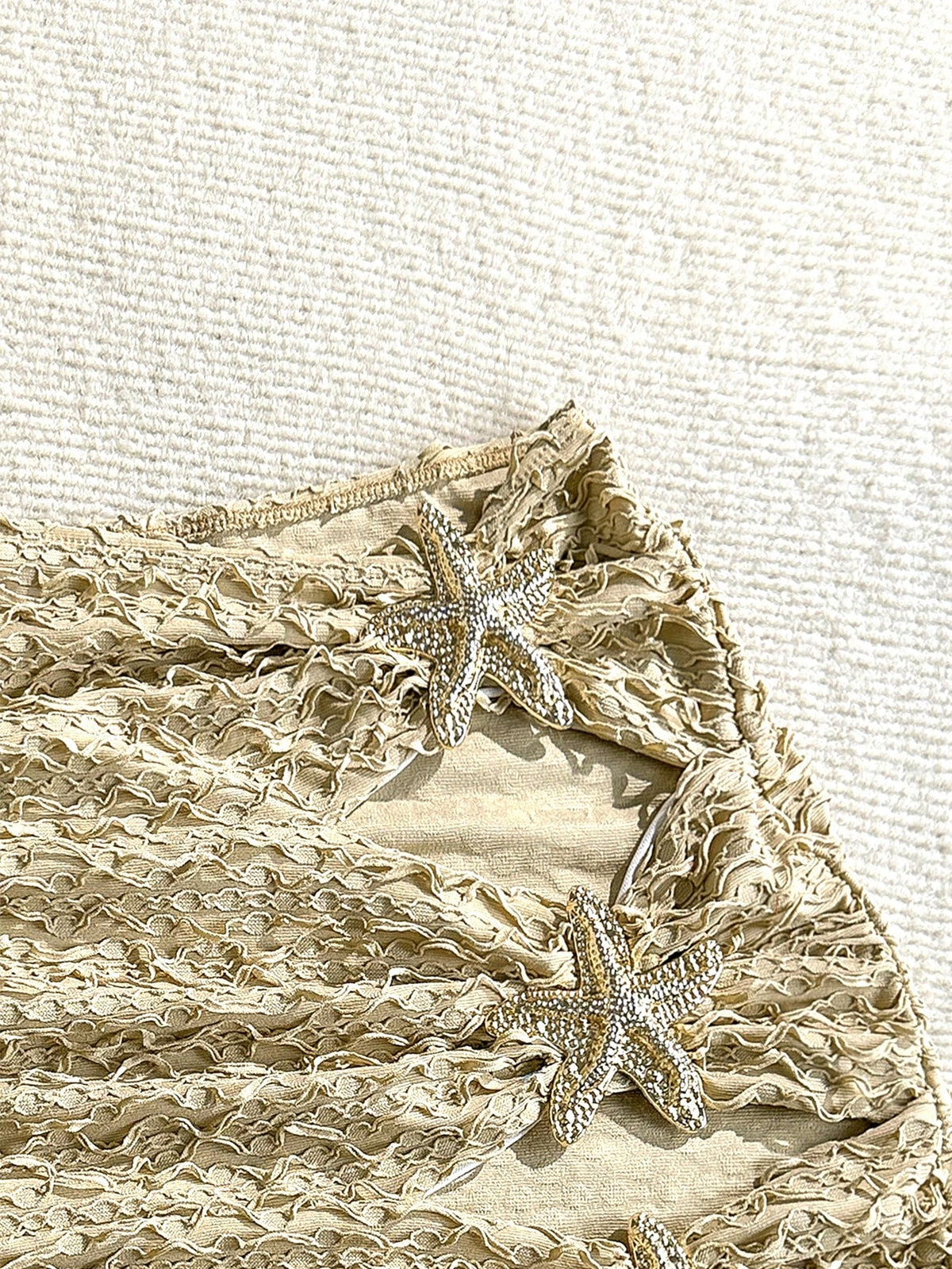 Soleia Women's Starfish Decor Bikini Bottom Swimwear Skirt For Summer Beach Sparkly