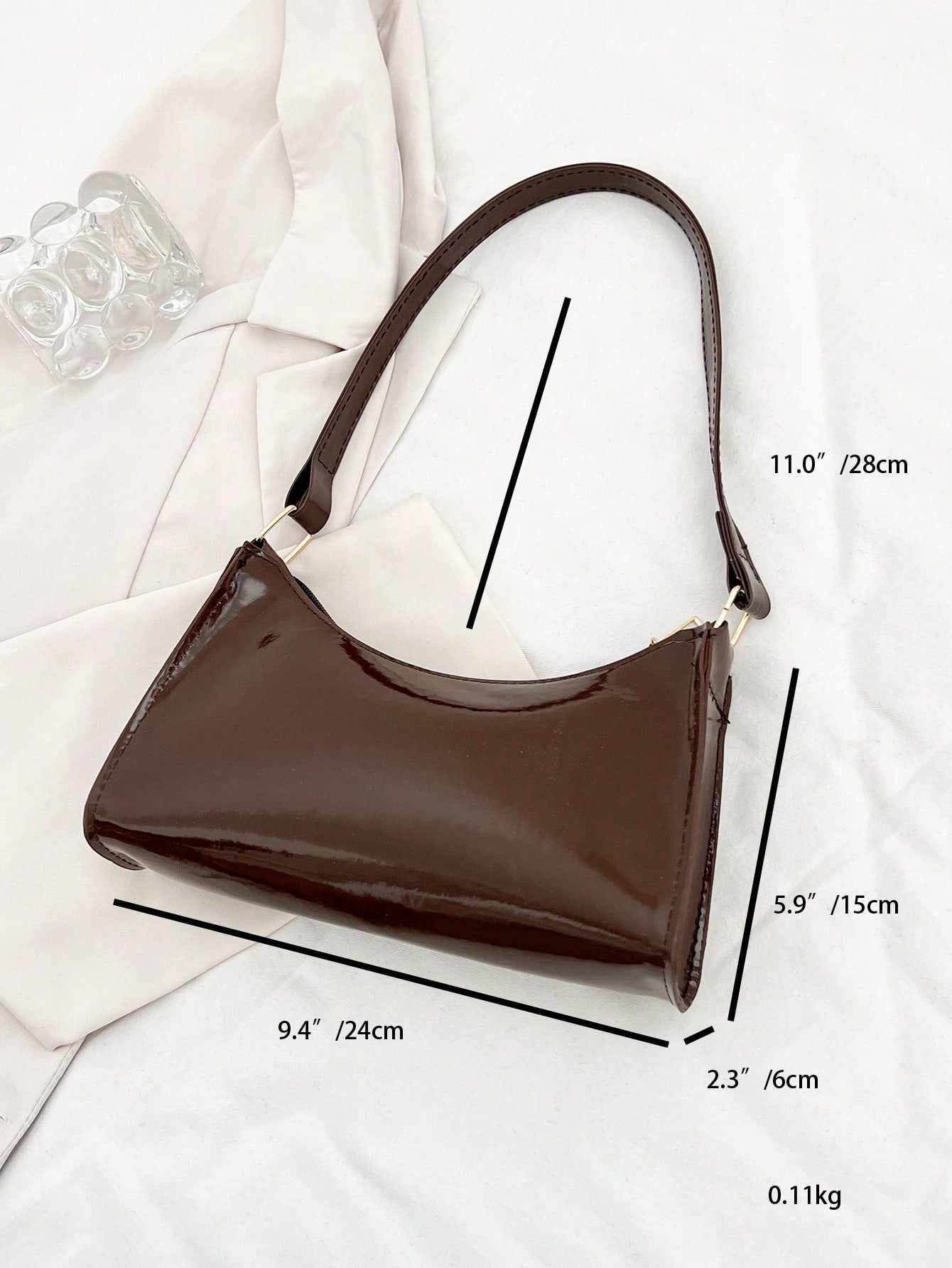 Solid Color Embossed Geometric Pattern Shoulder Bag, Zipper Underarm Women's Shoulder Bag, Fashionable Retro Zipper Bag, Casual Waterproof Handbag, Suitable For Girls, Women, College Students, Young P